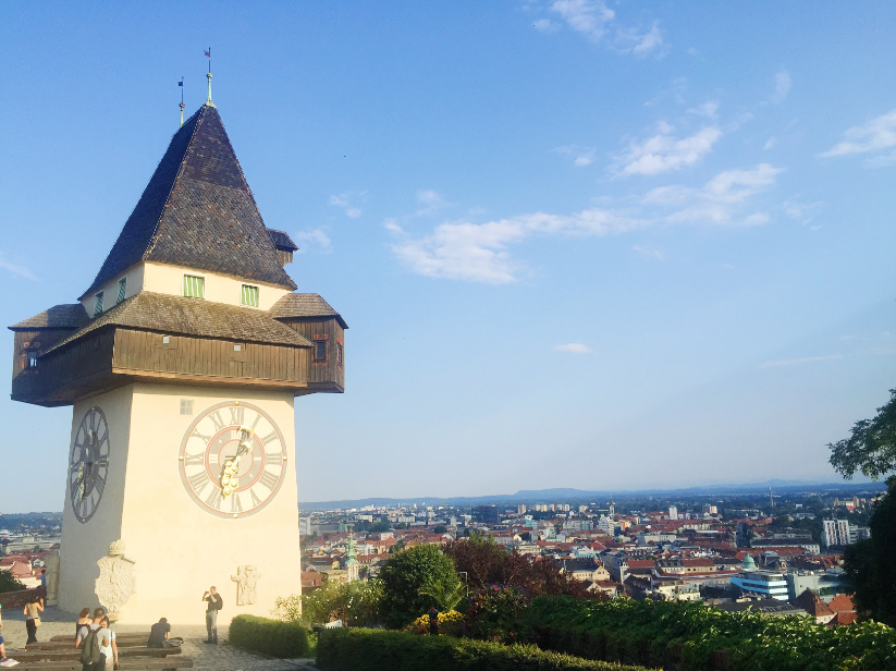 clock tower graz austria