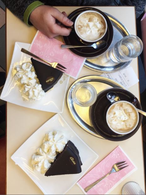 sacher torte and melange vienna austria