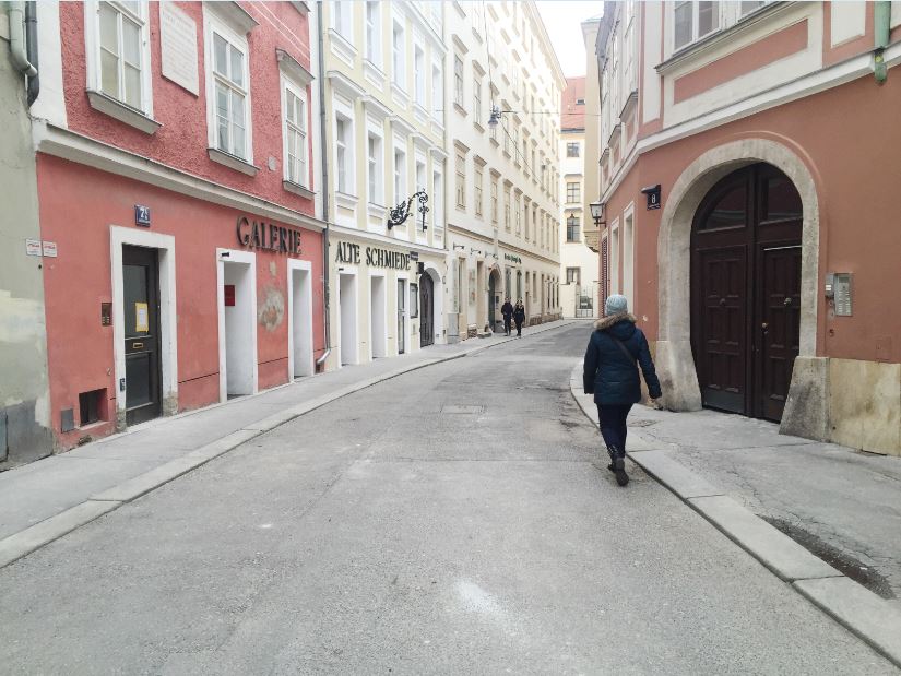walking down the street vienna austria